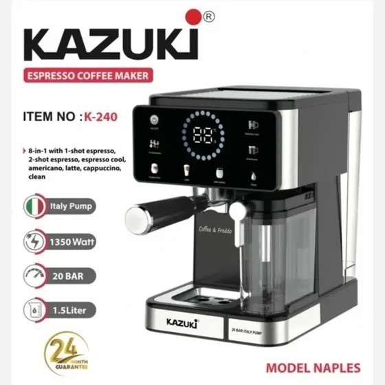 اسپرسو ساز کازوکی مخزن شیردار مدل KAZUKI-K240