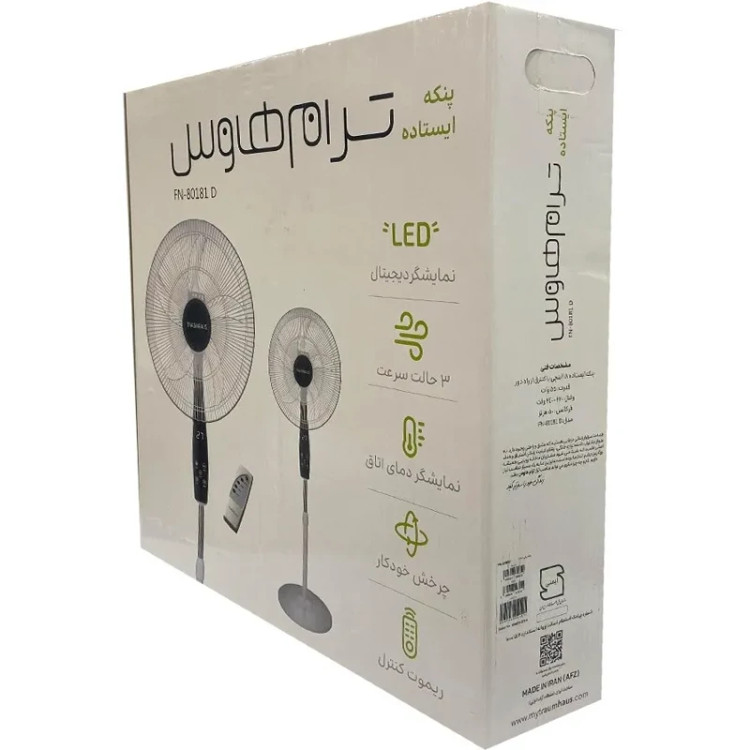 پنکه ایستاده ترام هاوس مدل FN80181D ظرفیت 18 اینچ با ریموت