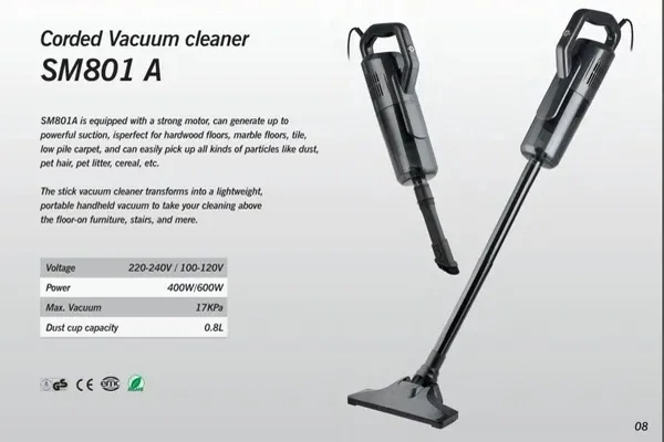 جارو برقی ایستاده سیمی بونیتو sm801A