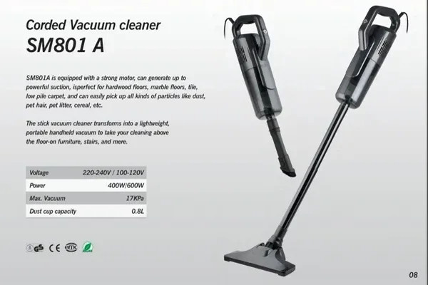 جارو برقی ایستاده سیمی بونیتو sm801A