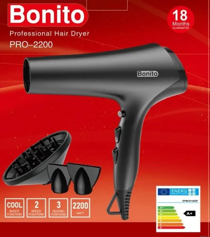 سشوار حرفهای Bonito مدل 2200 PRO